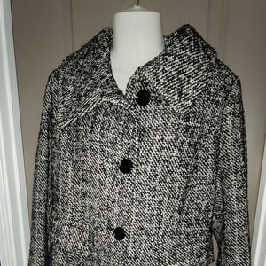 Express Large Coat Black and White
